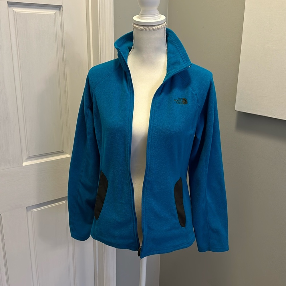 North Face Zip Up Light Weight Flashdry Jacket Teal SZ small petite